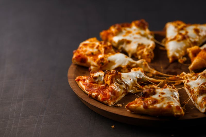 Margherita pizza for catering